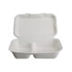 Sugarcane 2-piece lunch Box BIOBOX 240x155x65mm, white, 50pcs/pack
